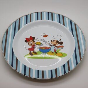 Dinner Plate Mickey & Minnie Mouse Metal 10 inch Serve Lunch Snack Disney Store